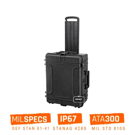 Valise étanche antichocs petit prix ermet 243 trolley noir avec poignée telescopique