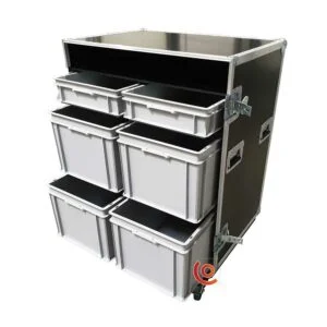 Flight case motorsport 6 bacs conex sport auto-moto