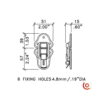 fermeture grenouille grand modèle L0565k dessin technique