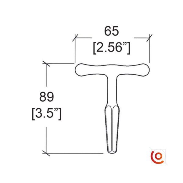 Kit: serrure + clef à trou carré L0790-L0785 dessin technique clef