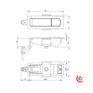 fermoire à rabat LG-2495s dessin technique