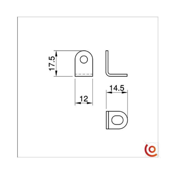 Anneau porte cadenas pour fermoir lg-2590 dessin technique