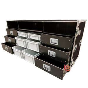 Flight case morsport 6 bacs + 6 tiroirs conex sport auto-moto noir