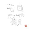Clou de fixation compatible avec embase 87988L dessin technique