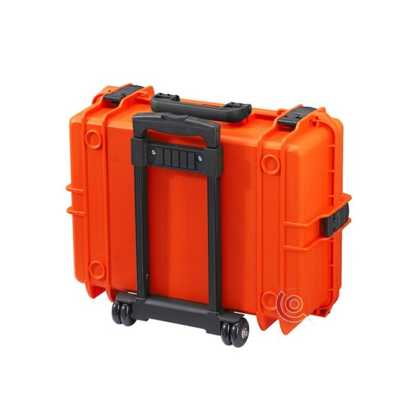 Valise étanche antichocs petit prix ermet 239 orange avec poignée et roulettes