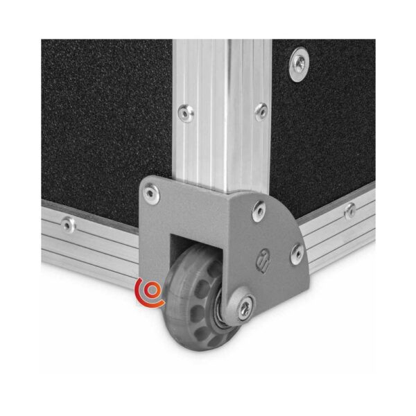 Roulette d'angle encastrée en aluminium 75 mm.-1