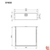 Tiroir rackable 19 pouces 3U 87403E dessin technique