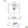 Tiroir rackable pour écrans LCD 87413 dessin technique