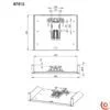 Tiroir rackable pour écrans LCD 87413 dessin technique