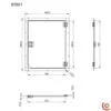 Porte de service pour rack 19 Hauteur : 50 cm 87601 dessin technique