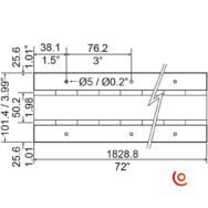 Charnière piano double 101 mm p81507z dessin technique