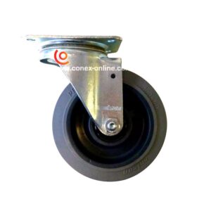 Roulette grise pivotante avec frein diamètre 160 mm ROUL-N-160