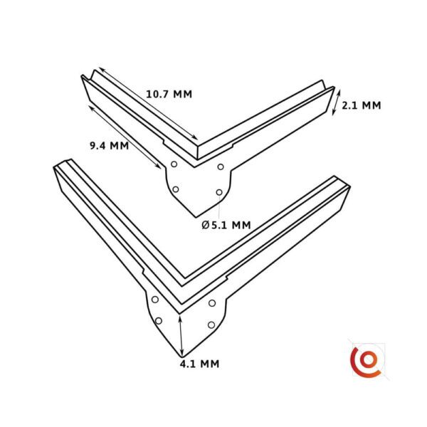 Angle conex PA66 AngleCo dessin technique