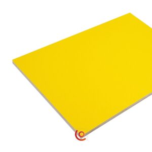 panneau de bois en contreplaqué recouvert d'un film pvc vinyle jaune x10090k20yk01