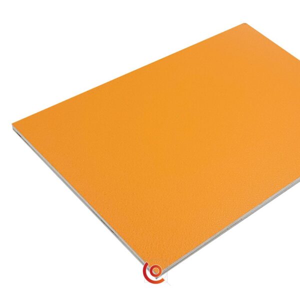 panneau de bois en contreplaqué recouvert d'un film pvc vinyle orange x10090k20ok01
