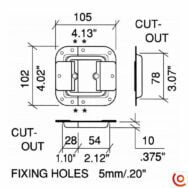 Arrêtoir de couvercle medium D0593z dessin technique