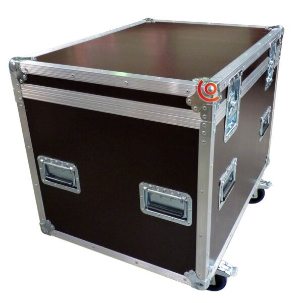 Flight case sur mesure malle 800 x 600 x 600 mm conex contreplaqué brun