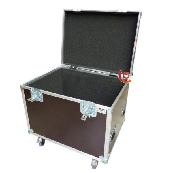 Flight case sur mesure malle 800 x 600 x 600 mm conex contreplaqué brun avec mousse