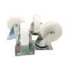 Lot de roulettes fixes et pivotantes en nylon blanc de 100mm lot-roul-10