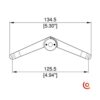 Charnière compas P1246n dessin technique