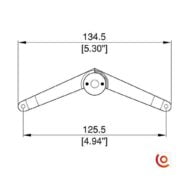 Charnière compas P1246n dessin technique