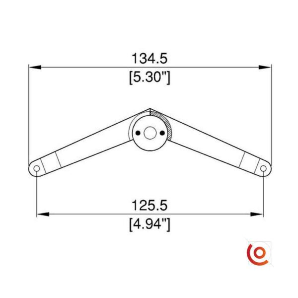 Charnière compas P1246n dessin technique