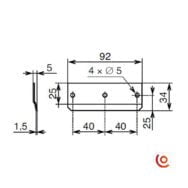 Z pour Fermoir Capot plat p2472 dessin technique