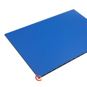 panneau plastique alvéolaire polypropylène cone-pearl 7 mm flight case sur mesure bleu