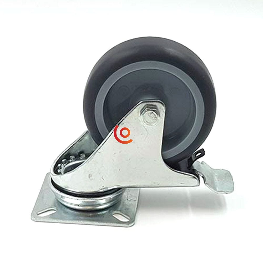 Roulette pivotante 75 mm, avec frein, Conex-online
