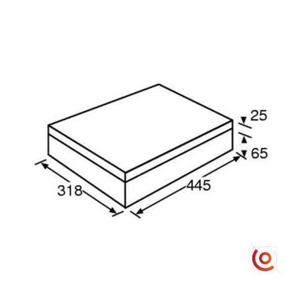 Bloc de mousse souple usiné pour 7 micros 2806 dessin technique