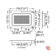 Cuvette percée pour ventilation - Métal perforé D2101-04z dessin technique