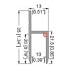 Profilé en h pour fabriquer son flight case plan technique