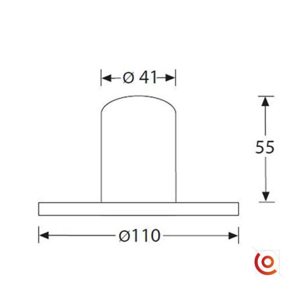 Douille d'enceinte encastrable SM701 dessin technique