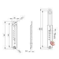crémaillère 5 points d'accroche pour capot deflight case 8734 adam hall plan technique