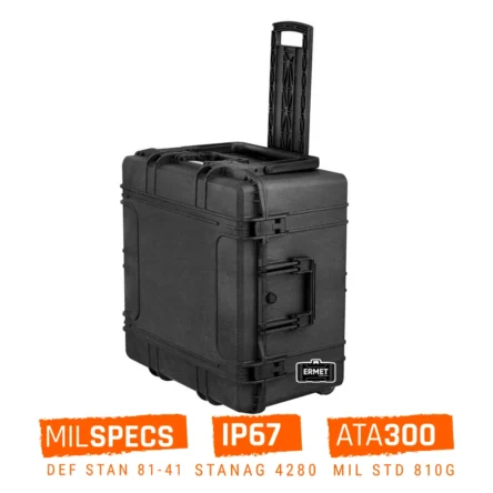 Valise ermet 260 noire vendue vide avec poignée télescopique