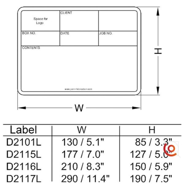 etiquette de marquage pour cuvette de flight case fiche technique