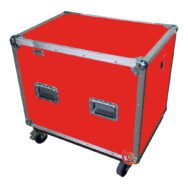 flight case 12U rack 19 pouces 1 porte rouge petit prix capot plat