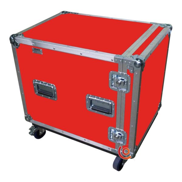flight case 12U rack 19 pouces 1 porte rouge petit prix