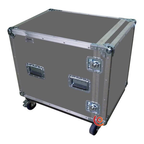 flight case 12U rack 19 pouces 1 porte gris foncé petit prix