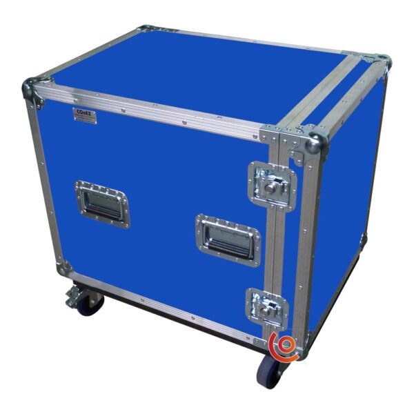 flight case 12U rack 19 pouces 1 porte bleu petit prix