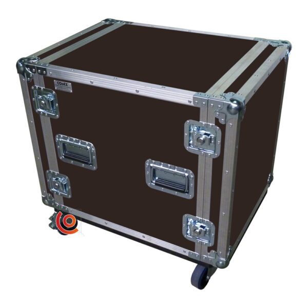 flight case 12U rack 19 pouces 2 portes marron petit prix