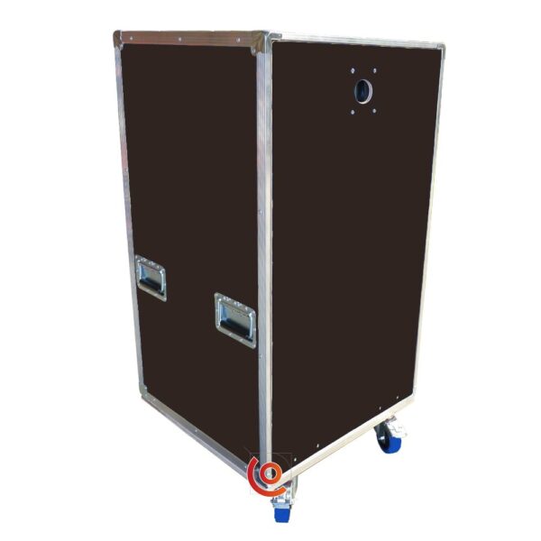 flight case 16U rack 19 pouces 1 porte marron petit prix capot plat