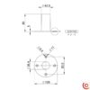 Embase pour pied d'enceinte SM702 dessin technique