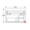 pochette couvercle pour valise avec plusieurs rangement adam hall 2801dessin technique