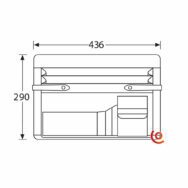 pochette couvercle pour valise avec plusieurs rangement adam hall 2801dessin technique