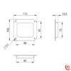 Cuvette métallique pour connecteur 38080 dessinn technique