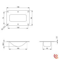 Cuvette de gerbage pour roulettes 38083 dessin technique