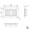 Cuvette métallique d’aération horizontale 8791 dessin technique