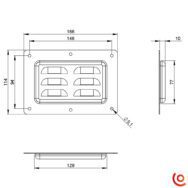 Cuvette métallique d’aération horizontale 8791 dessin technique