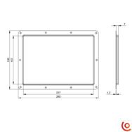  Cuvette métal pour étiquette adhésive réinscriptible 88002D dessin technique